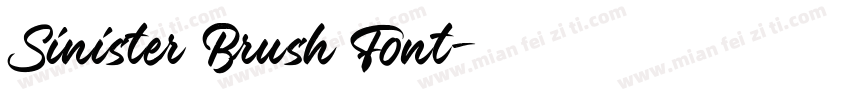 Sinister Brush Font字体转换